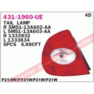 431-1960R-E_фонарь правый! 4 door Ford Focus all 05> фото