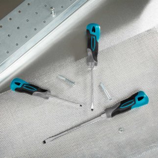 Набор отвёрток SL3 шт, S2, трехкомпонентная рукоятка GROSS фото 1