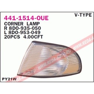 Указатель поворота правый белый DEPO 441-1514ROUE фото