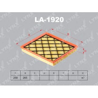 Фильтр воздушный LYNXauto LA-1920 фото