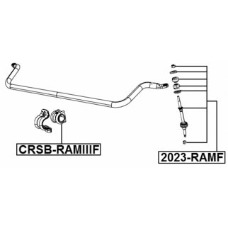 CRSB-RAMIIIF_втулка переднего стабилизатора!d29.3 Dodge Ram 02-18 фото 2