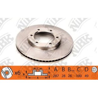 Диск тормозной NiBK RN1535 фото