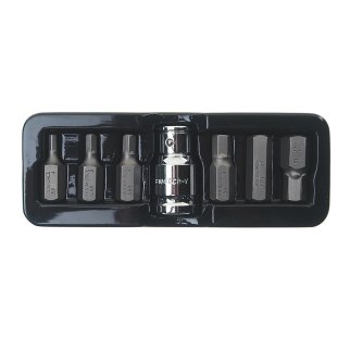 Набор бит HEX с битодержателем,7пр.1/2"(L:30мм;4, 5, 6, 8,10,12мм), в ложементе ROCKFORCE фото 2