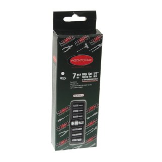 Набор бит HEX с битодержателем,7пр.1/2"(L:30мм;4, 5, 6, 8,10,12мм), в ложементе ROCKFORCE фото 1