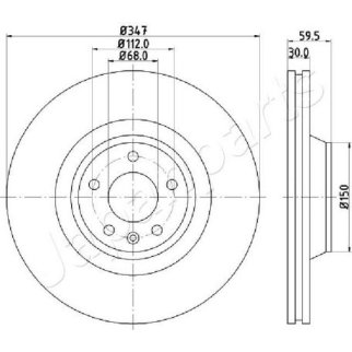 Диск тормозной передний вентилируемый Japanparts DI-0925 фото