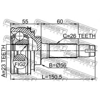 0110-010_ШРУС наружный к-кт! Toyota Carina E/Corolla AE100 1.3/1.6 92-98 фото