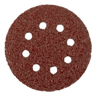 Круг абразивный на ворс. подложке под "липучку" перфорированный P24 125мм 5шт MATRIX фото 2