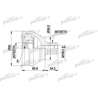 Шрус привода PATRON PCV1119 фото