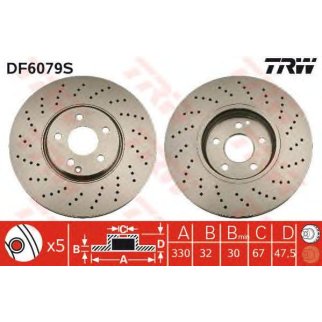 Диск тормозной TRW DF6079S фото