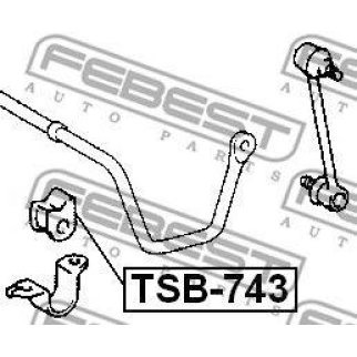 Втулка (сайлентблок) заднего стабилизатора FEBEST TSB-743 фото