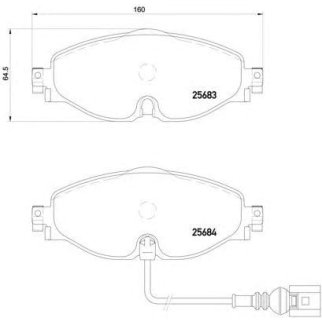 Колодки тормозные передние к-кт Brembo P 85 126 фото