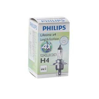 Лампа 12V H4 60/55W PHILIPS Longerlife Eco Vision 1 шт. картон 12342LLECOC1 фото 1