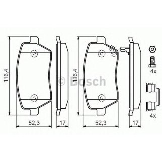 Колодки тормозные BOSCH _0 986 494 160 фото