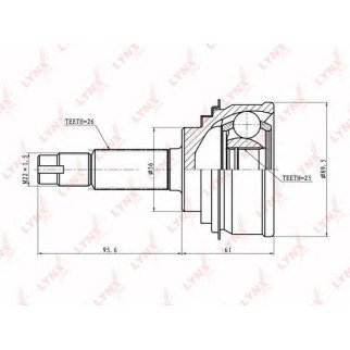 ШРУС наружный LYNXauto CO7512 фото