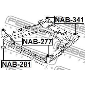 Сайлентблок балки FEBEST NAB-341 фото
