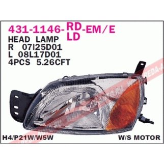 Фара левая DEPO 431-1146L-LD-EM фото