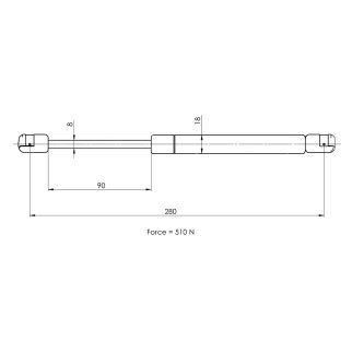 Газовый упор багажника TRIALLI GS 1014 фото 2