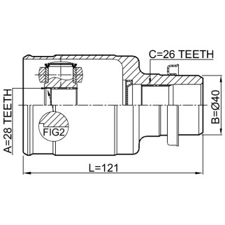 ШРУС внутренний правый 28x40x26 SUZUKI SWIFT 2010-2017 0711-AZG413RH фото 2
