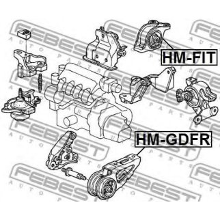 Опора КПП левая FEBEST HM-GDFR фото