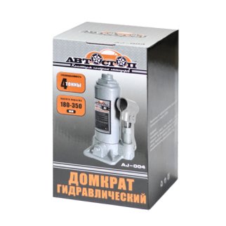 Домкрат бутылочный 4т гидравлический 180-350мм АВТОСТОП фото 1