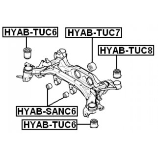Сайлентблок задней подвески FEBEST HYAB-TUC7 фото 2 Сайлентблок задней подвески FEBEST HYAB-TUC7 фото 2
