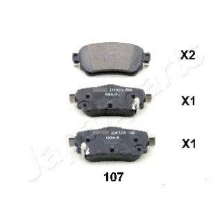 Колодки тормозные Japanparts PP-107AF фото