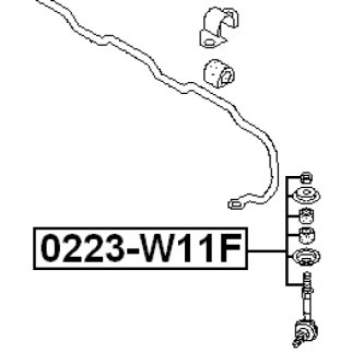 Стойка переднего стабилизатора FEBEST 0223-W11F фото 2