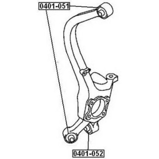 Сайлентблок ASVA 0401-052 фото