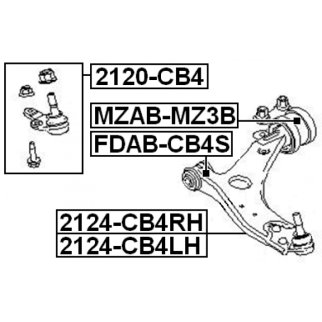 Сайлентблок FEBEST FDAB-CB4S фото 2
