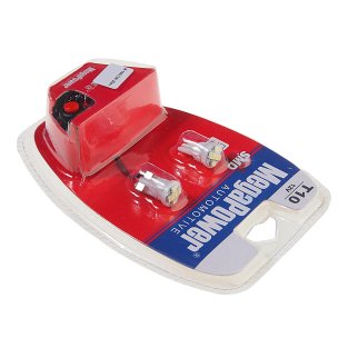 Лампа T10W (W2,1x9,5d) 6 SMD 3528 WHITE блистер с тестером (2шт) 6000K 12V MEGAPOWER фото 1