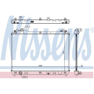 Радиатор основной Nissens 64200 фото
