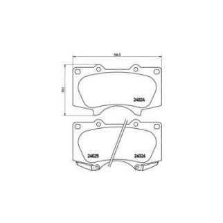 Колодки тормозные передние к-кт Brembo P 83 066 фото