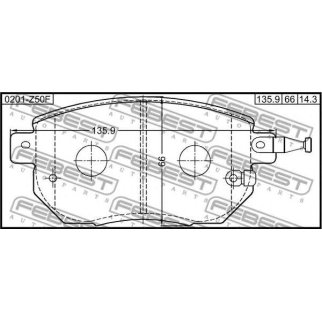 Колодки перед.NISSAN MURANO Z50 2002.09-2007.10 [CA] фото