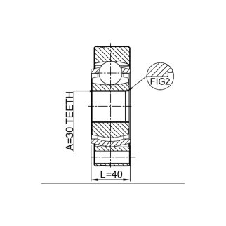 Шрус внутренний задний 30x124 фото 2