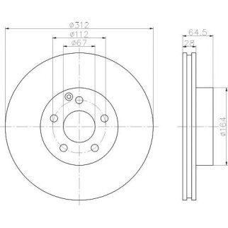Диск тормозной передний вентилируемый MINTEX MDC1617 фото