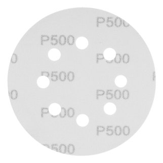 Круг абразивный на ворсовой подложке под "липучку", перфорированный, P 500, 125 мм, 5 шт MATRIX 73816 фото 2