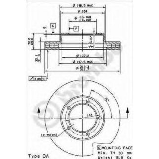 Диск тормозной UV Coated перед фото