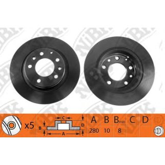 Диск тормозной задний NiBK RN1208 фото