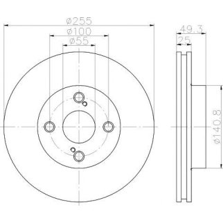 Диск тормозной передний вентилируемый TEXTAR 92125903 фото
