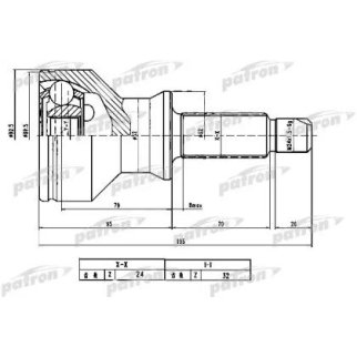 ШРУС наружный 24x62x32 LAND ROVER DISCOVERY II (LT) 4.0 V8 [56 D] 185 Л.С. БЕНЗИНОВЫЙ 1998 - 2004, 2.5 TD5 [15 P 10 P] 139 Л.С. ДИЗЕЛЬ 1999 - 2004 фото