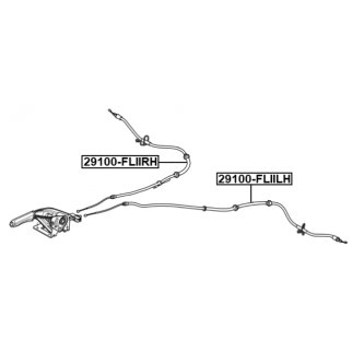 Трос ручного тормоза правый фото 2