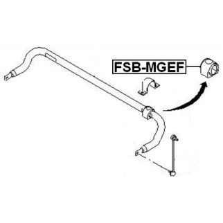 Втулка переднего стабилизатора FEBEST FSB-MGEF фото 2