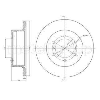 Диск тормозной задний metelli 23-0464 фото