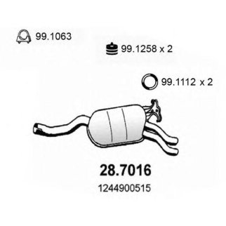 Глушитель основной ASSO 28.7016 фото