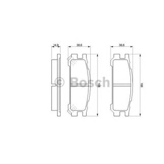 Колодки тормозные задние к-кт BOSCH 0 986 461 143 фото