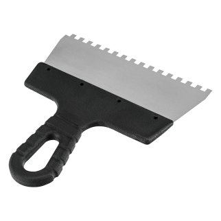 Шпатель из нержавеющей стали 200мм, зуб 6х6мм, пласт. ручка SPARTA фото 2