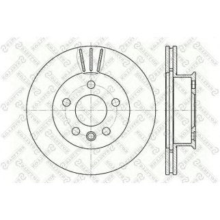 6020-4733V-SX_диск тормозной передний! VW T4 2.0-2.5D 90-96 фото