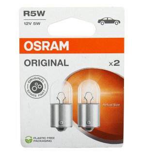 Лампа 12V R5W 5W BA15s OSRAM ORIGINAL LINE 2 шт. блистер 5007-02B фото