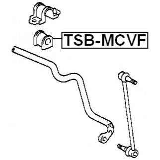 Втулка (сайлентблок) переднего стабилизатора FEBEST TSB-MCVF фото 2