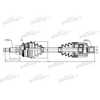 Полуось передняя правая PATRON PDS2923 фото